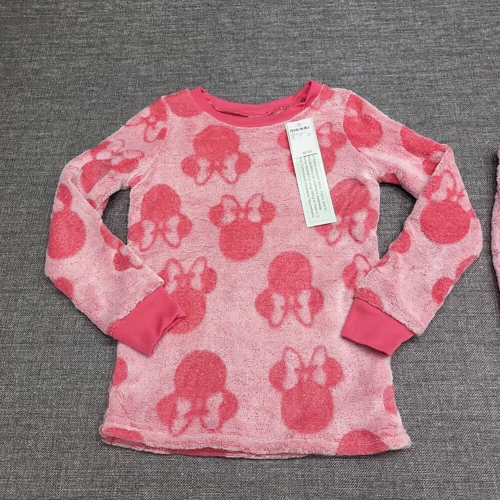 Girls' Disney Minnie Mouse 2pc Gifting Pajama Set - Pink Size Small 6/6X